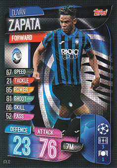 Duvan Zapata Atalanta BC 2019/20 Topps Match Attax CL #ATA12